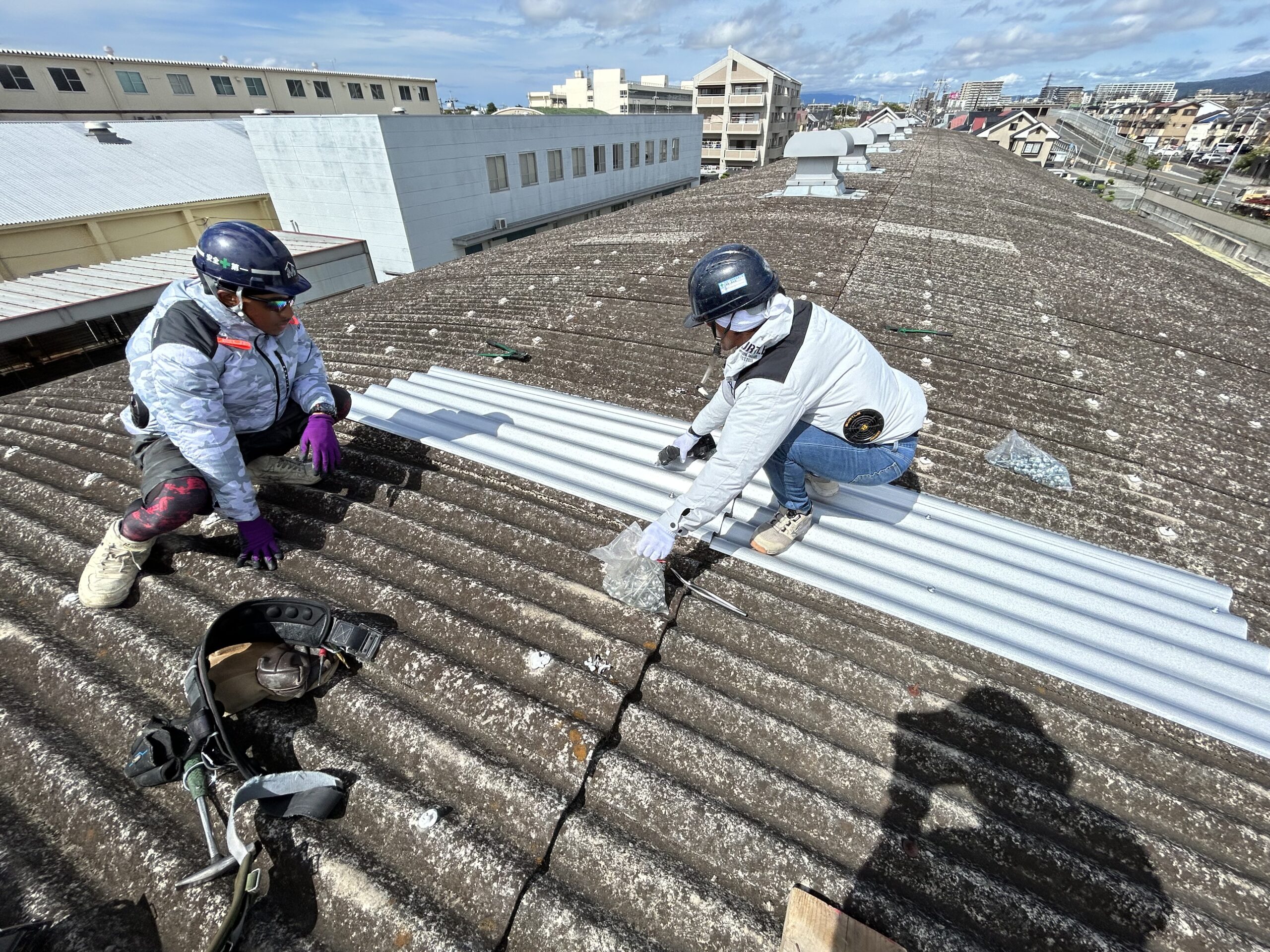 工場の雨漏り