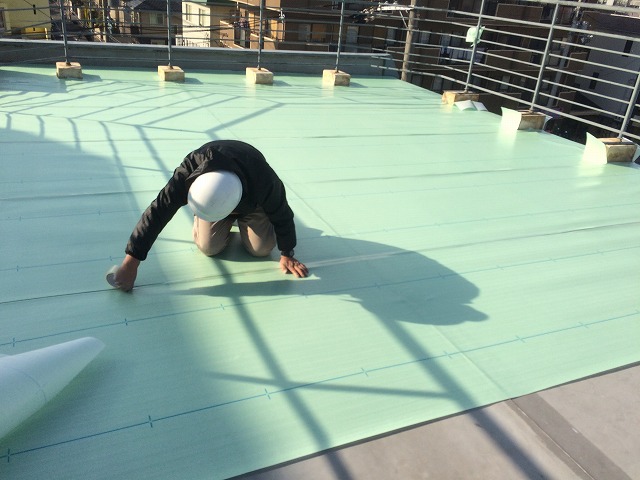 ビル屋上の防水工事